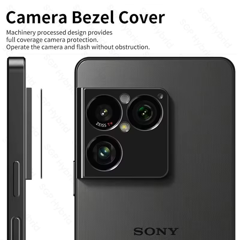 Kameraobjektiv-Schutzfolie aus Aluminiumlegierung für Sony Xperia 1 VIII 5G, 6,5 Zoll, in Gold oder Schwarz - Bild 4