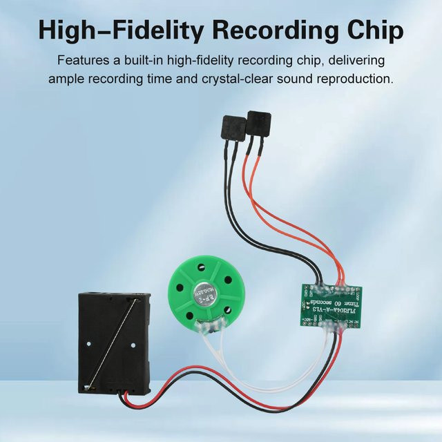 Aideepen Dual-Taste Aufnahme Modul für 60-Sekunden Sprachnachrichten, Sound Aufnahme und Wiedergabe für DIY Elektronik-Projekte - Bild 1