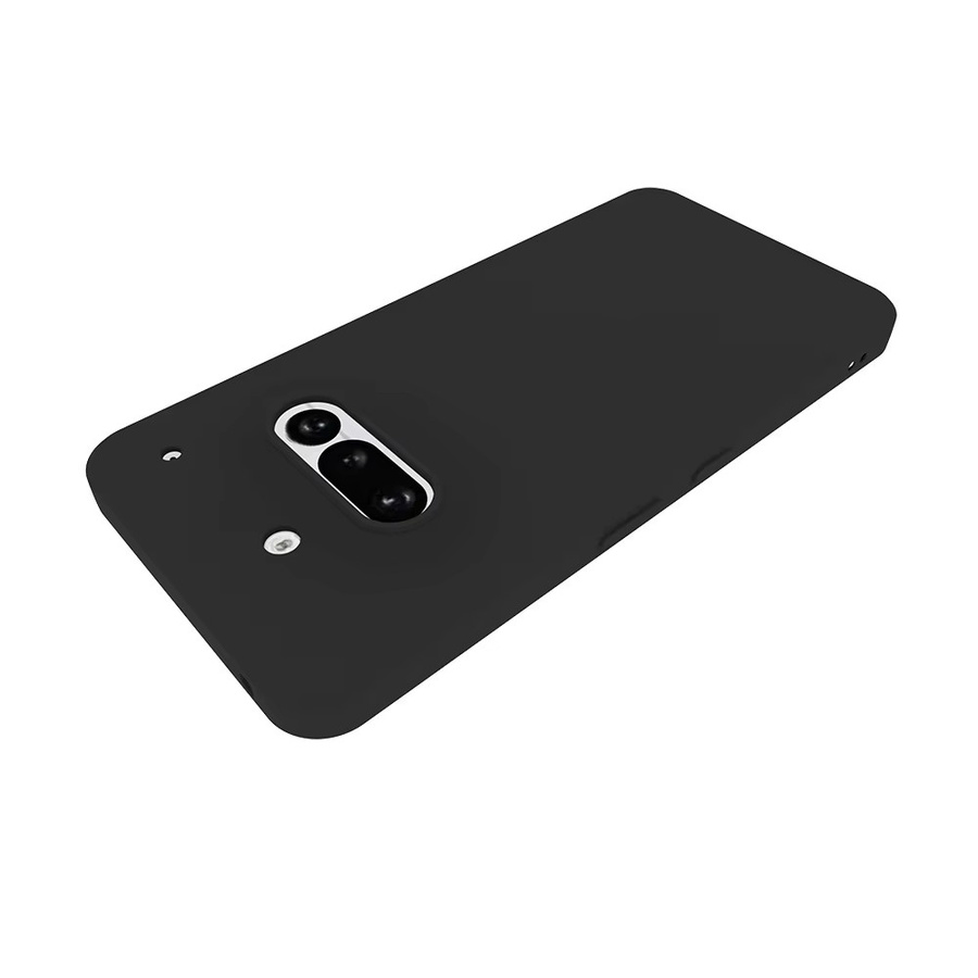 Ultradünne Silikon-TPU Handyhülle für Nothing Phone 3A 5G in Schwarz mit mattem Finish - Bild 3