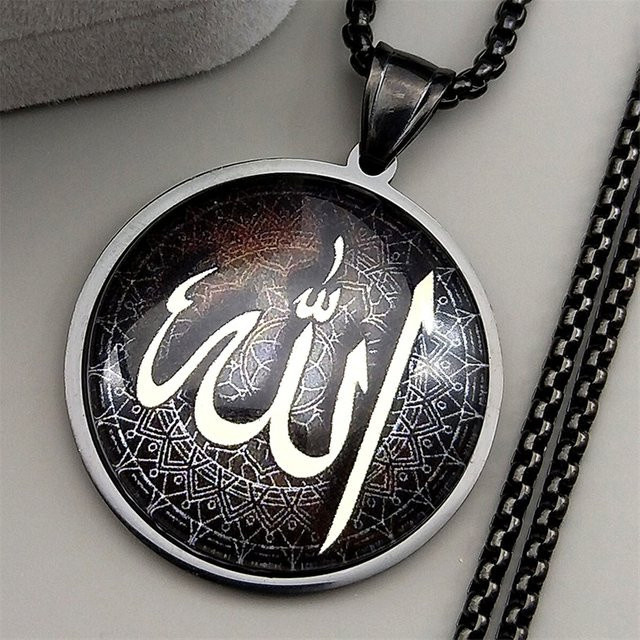 Lovely FAJA Halskette, Edelstahl, Gold, Unisex, Anhänger Allah - Bild 1
