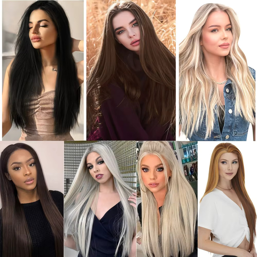 Colorful Girl Haar Extensions, Synthetische Yaki Fasern, 26 Zoll, Glatt - Bild 4