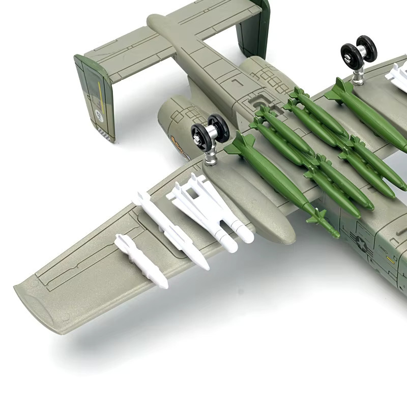 LMKJ Mini Bricks Modellbausteine A-10 Thunderbolt II Angriff Flugzeug im Maßstab 1:72 in Grau - Bild 2