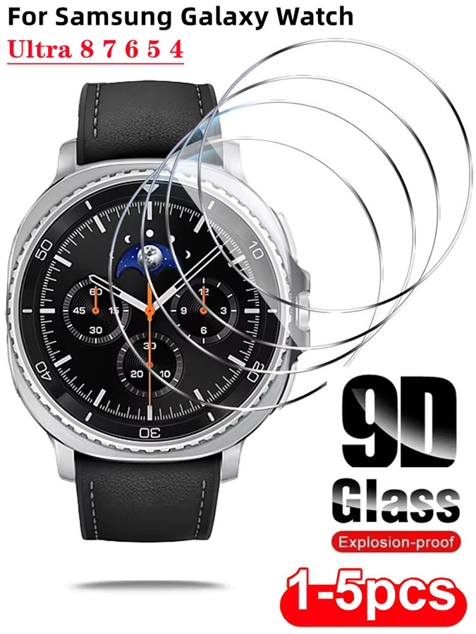 HUBANDE Glasschutzfolie für Samsung Galaxy Watch Ultra, 7, 6, 5, 4 Serie, transparent - Bild 4