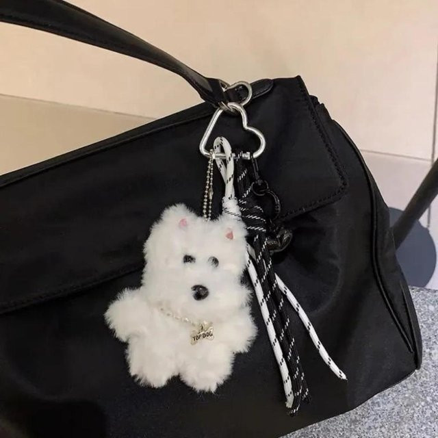 Schlüsselanhänger Plüschmaterial, Hunde, Unisex - Bild 1