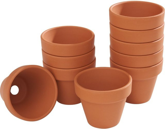 VBS Terrakotta Töpfe Braun, 10 Stück, Innen-Ø: 5 cm - Bild 1