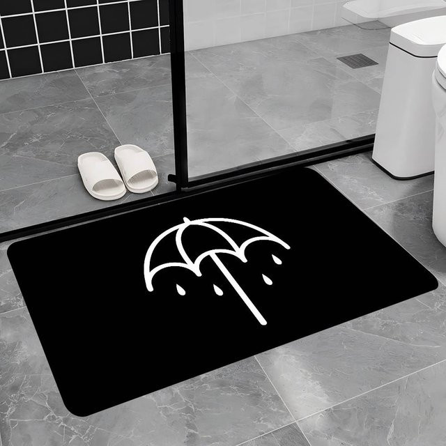 Bring Me The Horizon Fußmatte aus Polyester, Schwarz, B/B: 40 x 60 cm, Anti-Rutsch Matte für Innen und Außen - Bild 1
