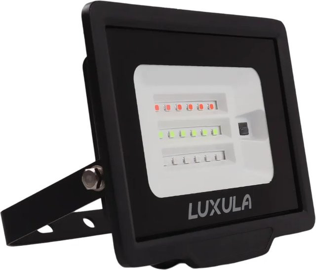LUXULA LED Außenstrahler RGBW 20W mit Fernbedienung, Schwarz, IP65 wetterfest - Bild 1