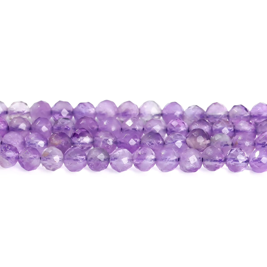 Amethyst Perlen, facettiert, 2-4 mm, Unisex - Bild 5