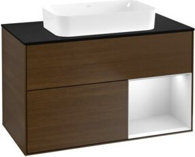 V&B Waschtischunterschrank Finion in Weiß lackiert, Breite: 100 cm, Tiefe: 60,3 cm - Bild 1