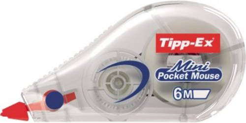 Tipp-Ex Korrekturroller Mini Pocket Mouse in Weiß mit 6 m Korrekturband und transparentem Gehäuse - Bild 1