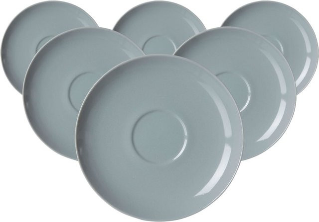 Ritzenhoff & Breker Kaffeeuntertassen Suomi Grau 6er Set Durchmesser: 15 cm - Bild 1