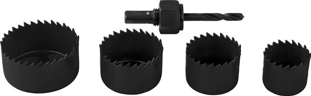 Parkside Lochsägen-Set aus Stahl in Schwarz mit HSS-Schraubenausdreher, Winkel-Bithalter, Bit-Set und flexibler Welle - Bild 1