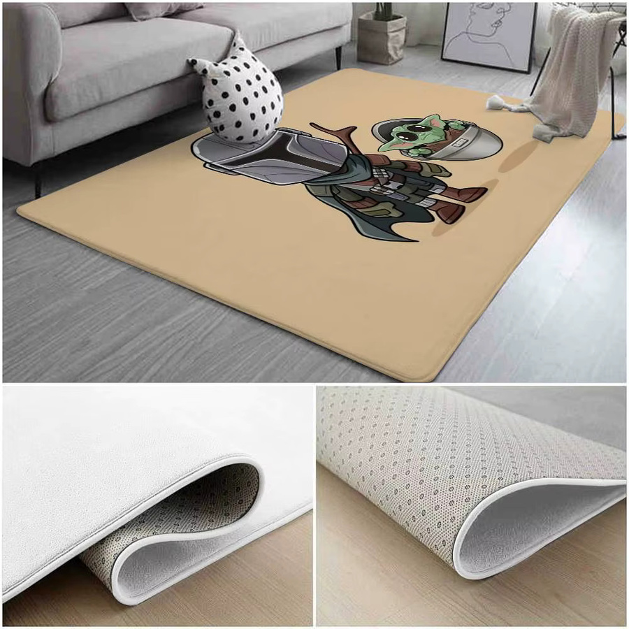 Beast Kingdom Baby Yoda Grogu Teppich, Antirutschmatte in Beige, B/T: 60 x 40 cm - Bild 2
