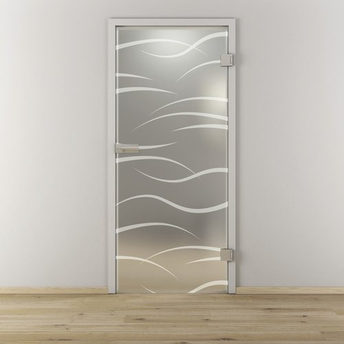 NOVADOORS Glasdrehtür NOVA 540 modern, transparent matt, B/T/H: 83,4 x 33,1 x 197,2 cm - Bild 1