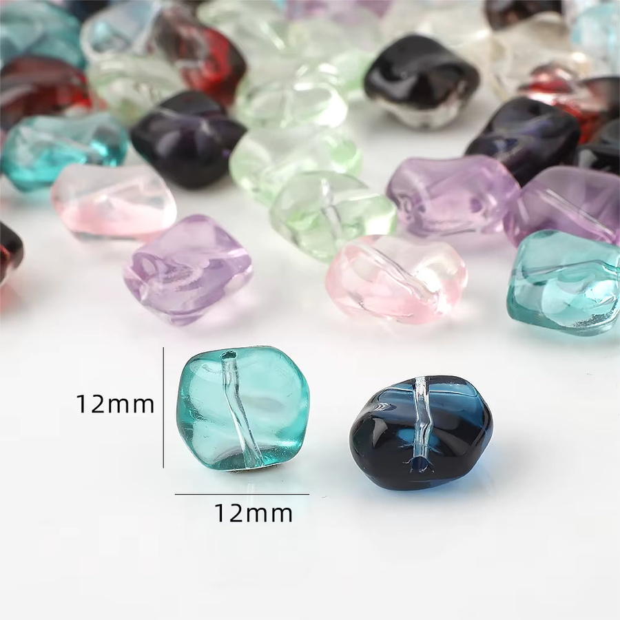 YUANZHIRUN Charms, 12 mm, quadratische Kristallglasperlen, Unisex - Bild 2