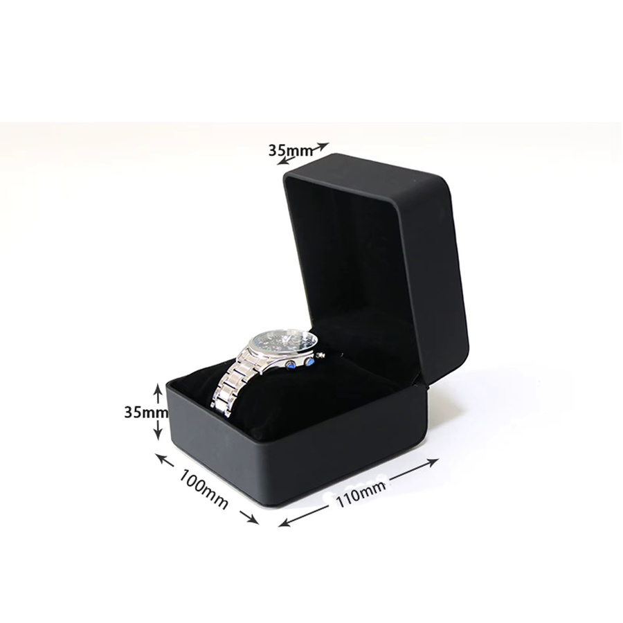 Lnofxas Einzeluhr-Geschenkbox, PU-Leder, Schwarz, Herren - Bild 2