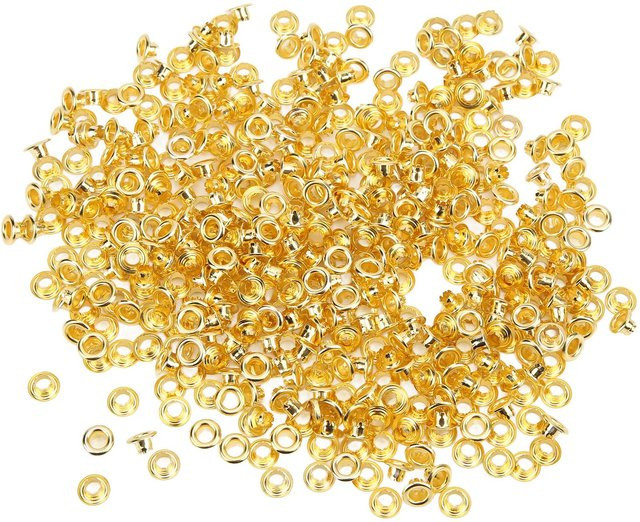 GoolRC Metallösen in Beige und Gold, 500 Stück robuste Ösen für Gepäck, Schuhe und Hüte - Bild 1