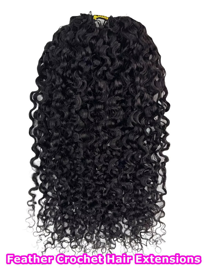 Charming Queen Crochet Hair, Kinky Curly, Echthaar-Extensions - Bild 7