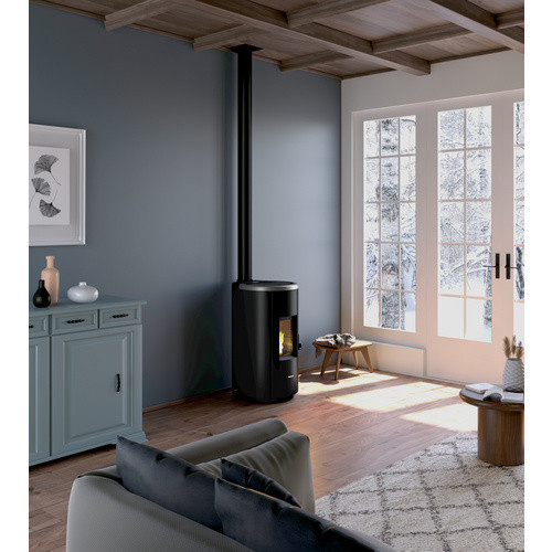 FreePoint Pelletofen Chrome 7 in Titangrau mit 7 kW Leistung und WLAN-Funktion - Bild 3