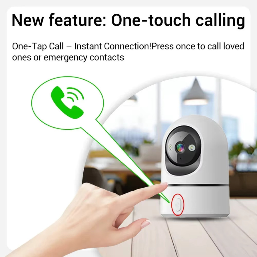 PEGATAH O-Kam Pro WLAN Innen-Babymonitor und Sicherheitskamera mit 5MP Auflösung, 2,4GHz & 5GHz Dualband, Farbnachtsicht, Menschenerkennung und 355° PTZ in Weiß - Bild 2