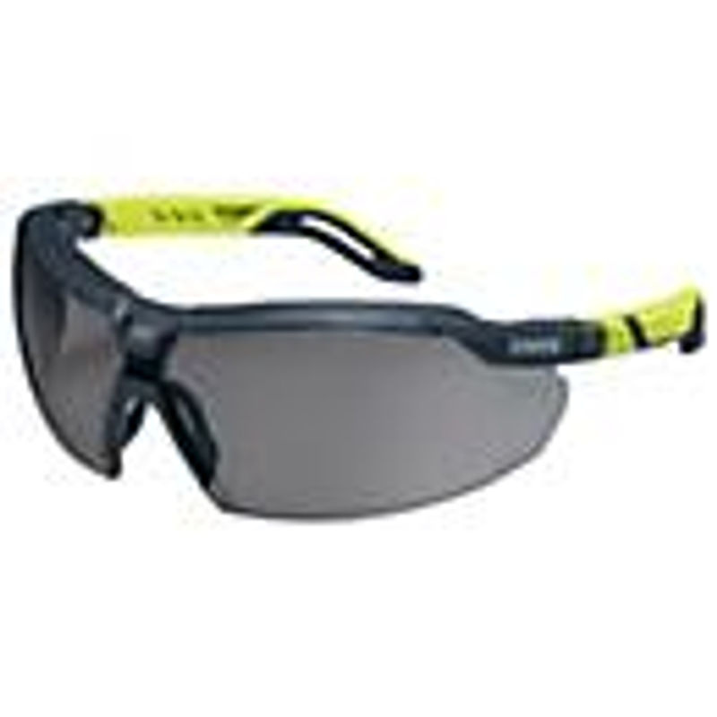 Uvex i-5 Schutzbrille mit UV-Schutz und Seitenschutz, Farbe: Anthrazit-Gelb-Blau, Material: Kunststoff - Bild 3