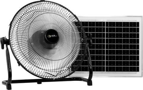 PCE Instruments Bodenventilator PCE-SV 10 in Schwarz mit Solarpanel und Akkubetrieb, 10W Leistung - Bild 1