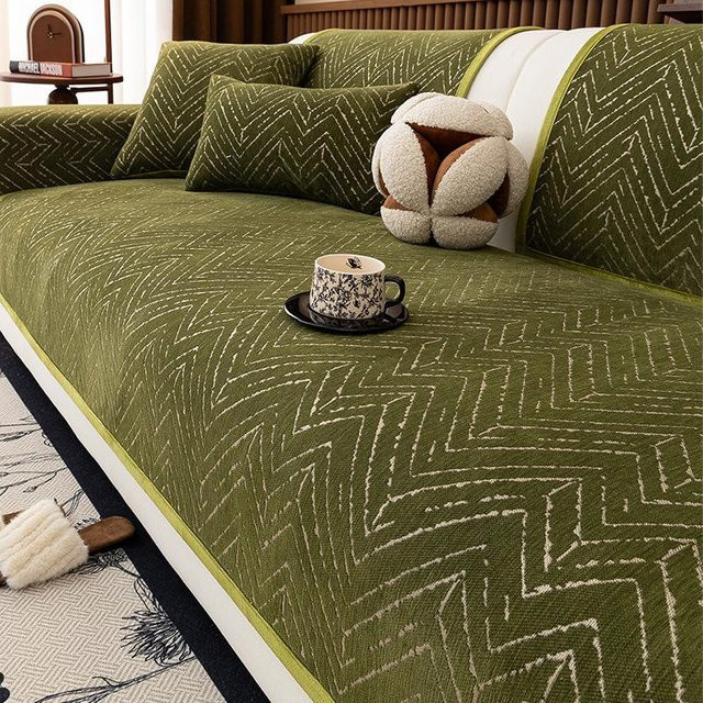 BC-Warm Home Retro-Sofakissen aus Chenille in quadratischer Form, rutschfest, B/B/H: 70 x 70 x 70 cm - Bild 1