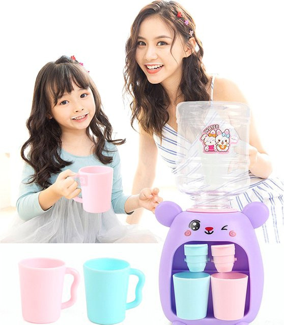 DIAPER&CORED Mini Wasser Dispenser Trinkbrunnen, Cartoon, Lila, Kunststoff - Bild 1