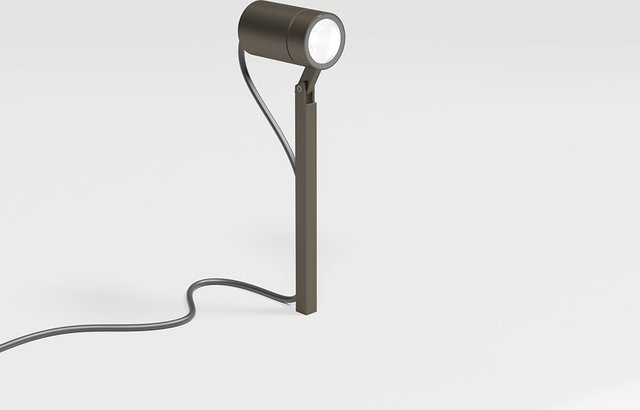 IP44.DE Piek LED-Spießstrahler Braun mit Erdspieß, Warmweiß, 38° Abstrahlwinkel, Höhe: 25 cm - Bild 1