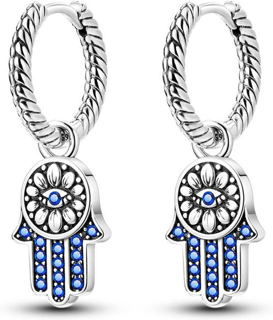 Ohrringe 925 Silber, Stern Mond, Unisex - Bild 1