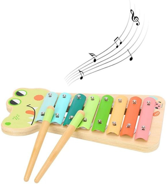 Tooky Toy Xylophon, Musikspielzeug, Holz, bunt, ab 1,5 Jahre - Bild 1