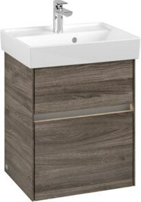 Villeroy & Boch Waschtischunterschrank Collaro in Eiche matt mit LED-Beleuchtung und integrierten Schubladen, B/H/T: 46 x 54,6 x 37,4 cm - Bild 1