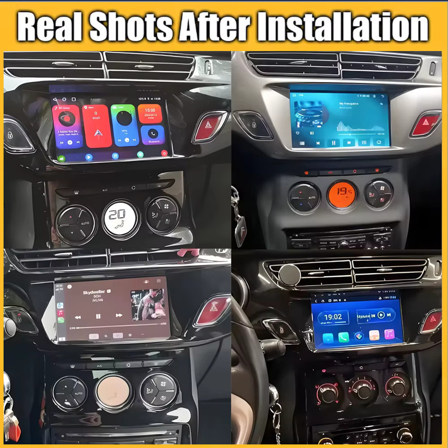 FengShiDa Android 16 Autoradio mit 7 Zoll Display, GPS und Wi-Fi für Citroen C3 und DS3 (2010-2016), Multimedia-Navigationssystem mit Carplay, Schwarz - Bild 4