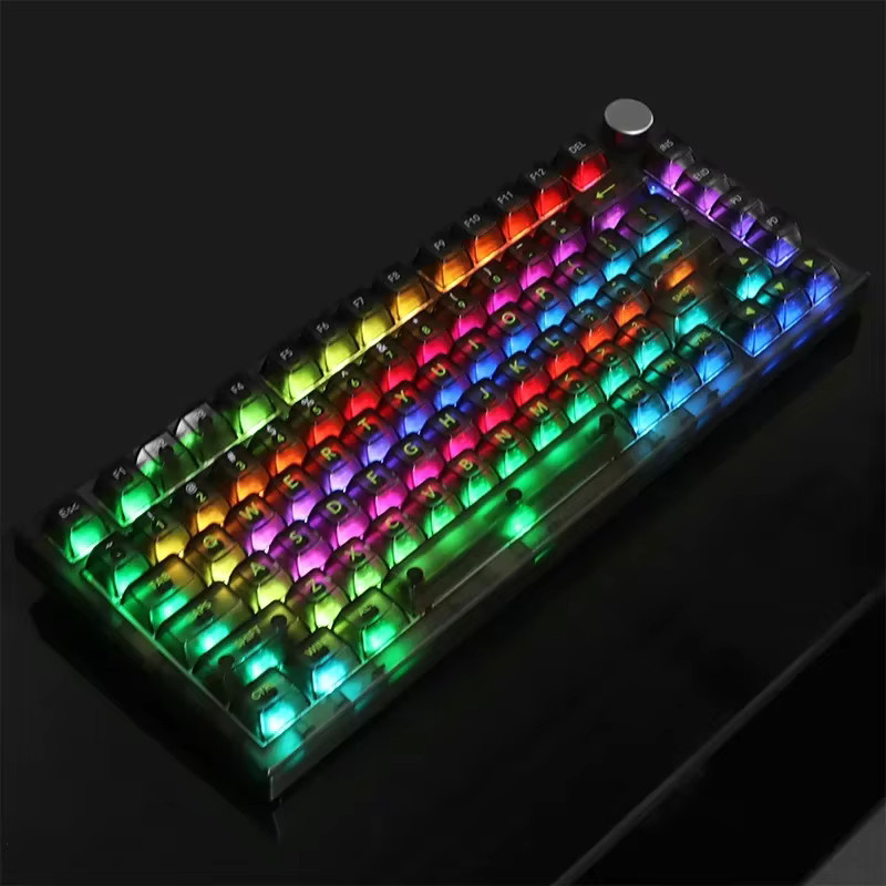 Transparente rote Tastenkappen aus PC im OEM-Profil für mechanische Gaming-Tastaturen (61, 75, 98 Tasten) - Bild 2