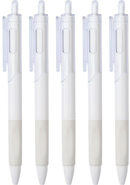 CosyHome Gel-Tintenroller in Weiß mit schwarzer Tinte und feiner Spitze - Bild 1