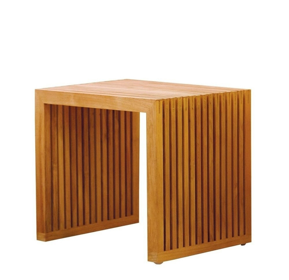 Jan Kurtz Tivoli Hocker aus Teakholz in Braun für den Garten - Bild 2