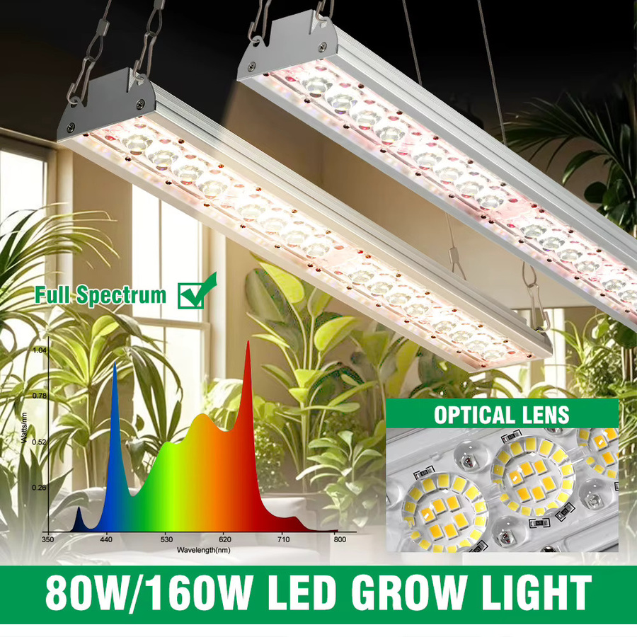 Hunta Vollspektrum LED-Wachstumslampe 180W in Silber und Weiß mit SMD2835, IR 730nm und UV 395nm für Gewächshaus, Gemüse und Blumen - Bild 6