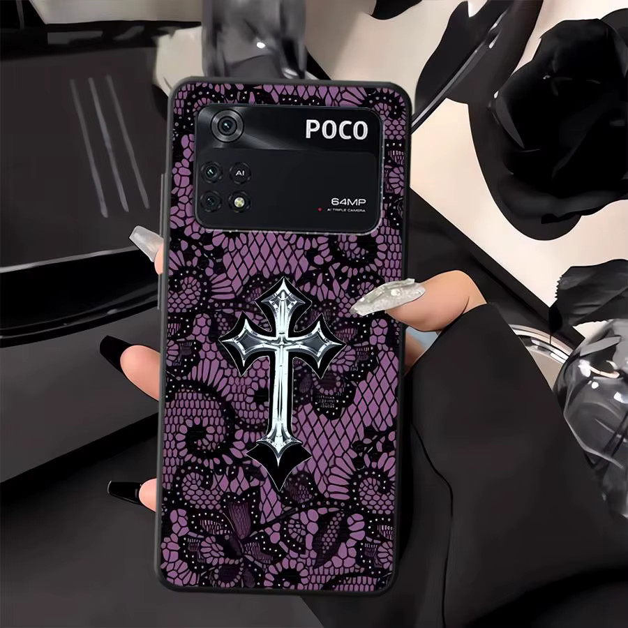 Handyhülle mit Spitzenblumen-Design für Xiaomi Poco F8 F1 X3 X4 X5 X7 Pro M5 F3 C61 M3 M4 M7 Pro C50 C75 C71 - Bild 2
