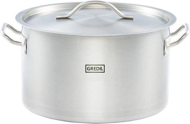 Gredil Suppentopf Serie ECO mit Deckel, Silber, Durchmesser: 36 cm, Höhe: 22 cm, Volumen: 22,4 l - Bild 1