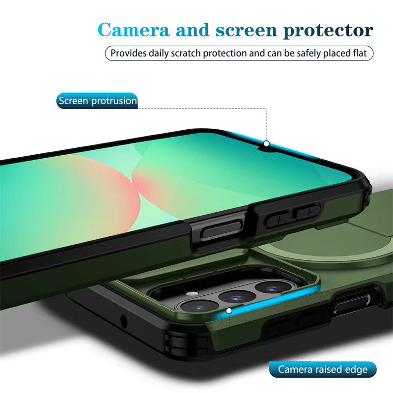Armor Funda Handyhülle für Samsung Galaxy A17 5G mit Slide Lens Protect und magnetischer kabelloser Ladeabdeckung - Bild 2