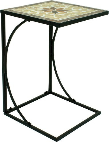 Beistelltisch AMARILLO von GARDEN PLEASURE aus Metall in Beige, B/T: 35 x 35 cm, Höhe: 53 cm - Bild 1