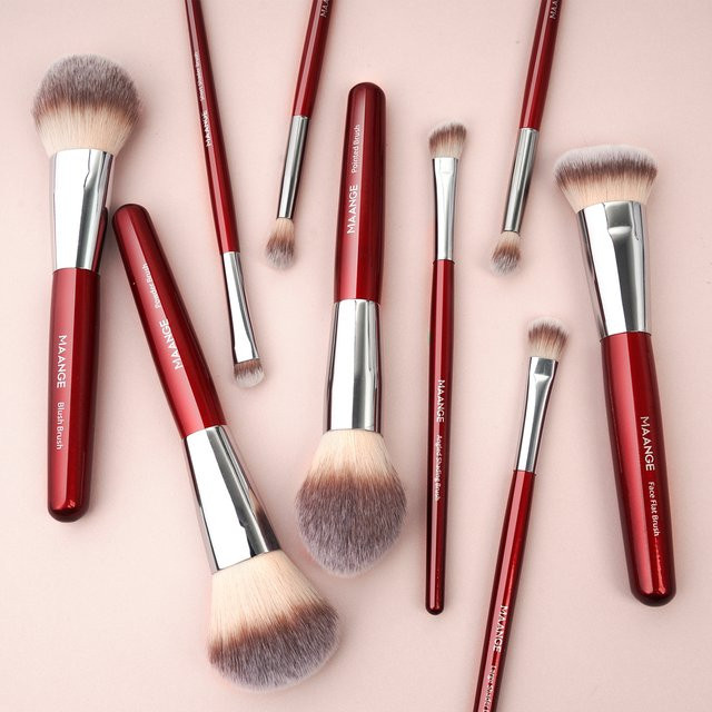 MAANGE Make-up-Pinsel-Set, 9-teilig, Synthetik - Bild 1