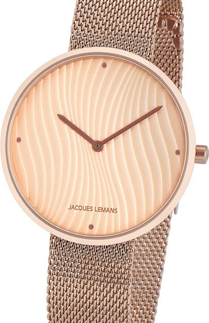 Jacques Lemans Damenuhr, Quarz, Edelstahl, Roségold, 36 mm, 5 ATM - Bild 1