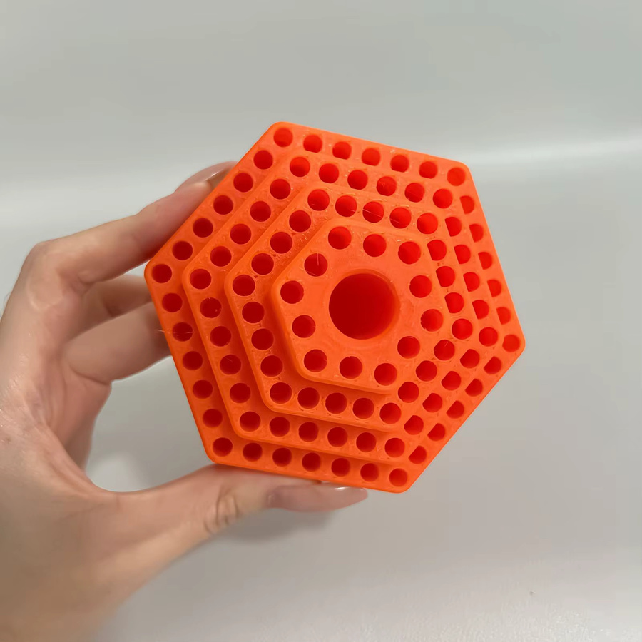 Bit-Halterbox für Bohrer und sechseckige Spitzen in Schwarz und Orange zur Aufbewahrung von Bits und Schraubendreher-Bits mit Sechskantschaft - Bild 2