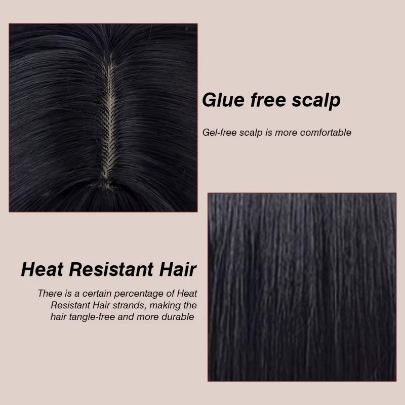 Suri Hair Bob-Perücke mit Pony, Schwarz, Synthetikhaar, Damen - Bild 4