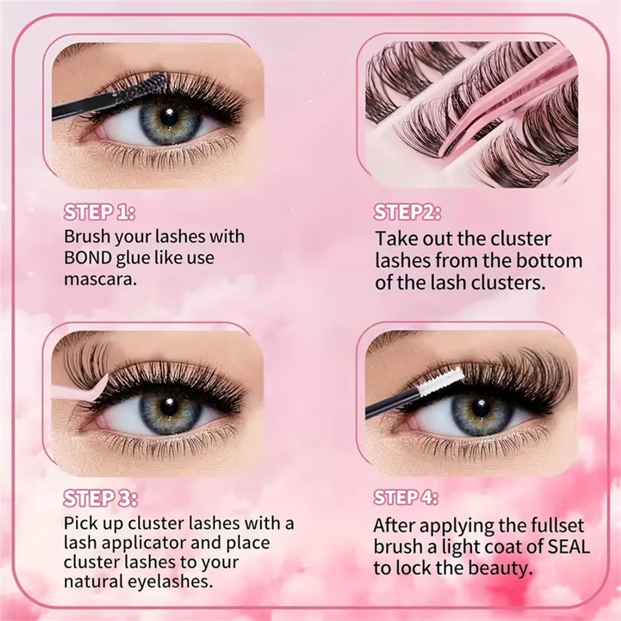 LIMEIKAI Einzelwimpern-Set, Künstliche Nerz-Wimpern, 200 Stück, Unisex - Bild 5