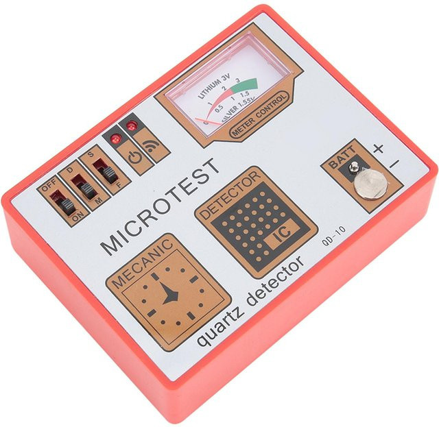 Uhrenbatterietester, Quarzwerktester, Entmagnetisierungs-Uhrenreparaturwerkzeug, Kunststoff, gray - Bild 1
