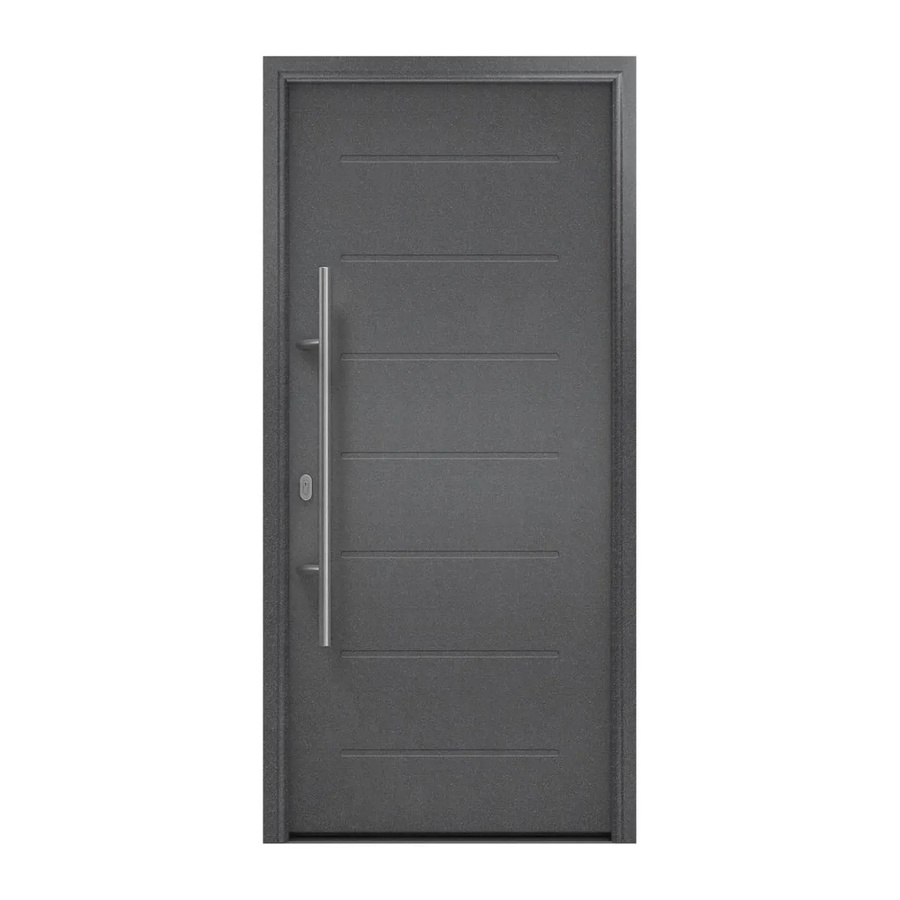 EcoStar Haustür Isopro IP 015 in Anthrazitmetallic, B: 110 cm, H: 210 cm, DIN Links - Bild 2