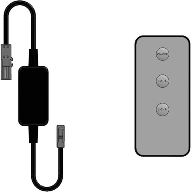 kalb LED Funk-Controller Set mit Fernbedienung, dimmbar, 12-24V, 36-72W, Schwarz - Bild 1