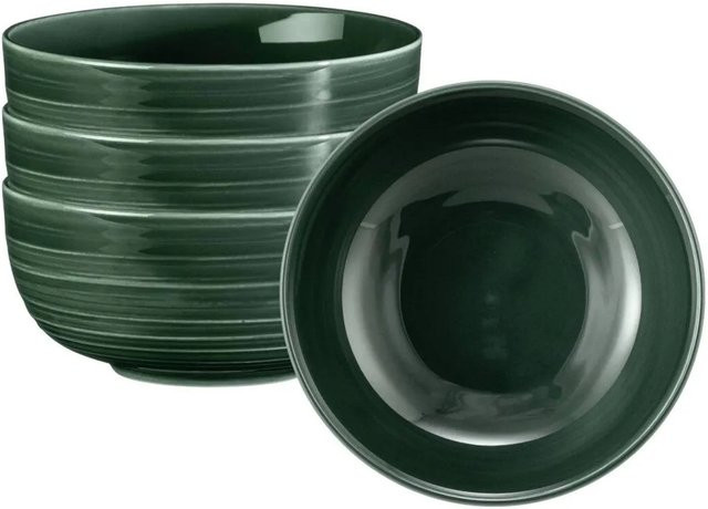 Seltmann Weiden Terra Müslischalen 4er Set in Grün und Braun Durchmesser: 15 cm - Bild 1